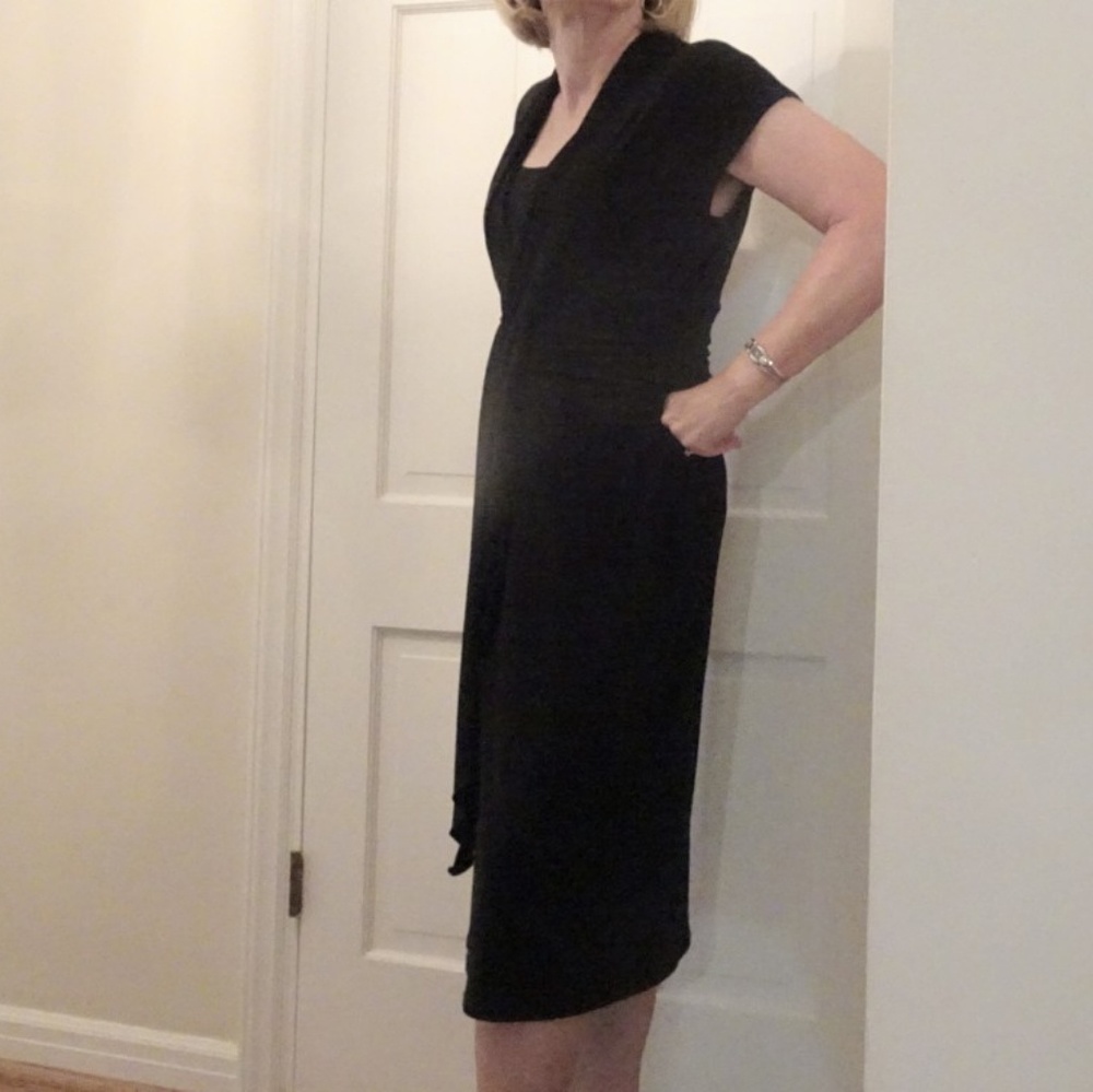 BCBG Capped Sleeve Black Dress